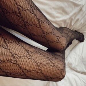 Gucci Black interlocking GG tights